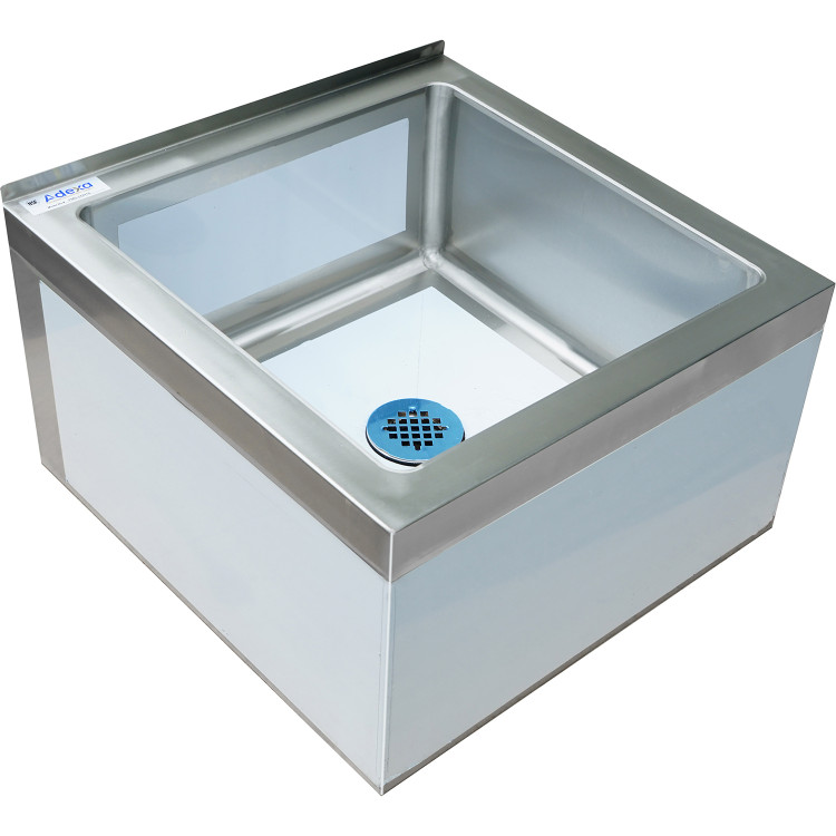 Évier de nettoyage pour balais à franges en acier inoxydable 635 mm | Adexa FMS252110