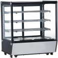 Vitrine réfrigérée de comptoir 145 litres, 3 étagères, noir et inox | Adexa FTW145Z Vitrine réfrigérée de comptoir 145 litres, 3 étagères, noir et inox | Adexa FTW145Z