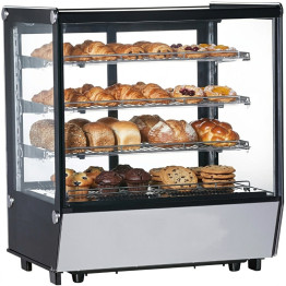 Vitrine réfrigérée de comptoir 145 litres, 3 étagères, noir et inox | Adexa FTW145Z Vitrine réfrigérée de comptoir 145 litres, 3 étagères, noir et inox | Adexa FTW145Z