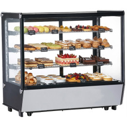 Vitrine réfrigérée de comptoir 185 litres, 3 étagères, noir et inox | Adexa FTW185Z Vitrine réfrigérée de comptoir 185 litres, 3 étagères, noir et inox | Adexa FTW185Z
