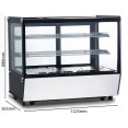 Vitrine réfrigérée de comptoir 200 litres, 2 étagères, noir et inox | Adexa FTW200Z Vitrine réfrigérée de comptoir 200 litres, 2 étagères, noir et inox | Adexa FTW200Z
