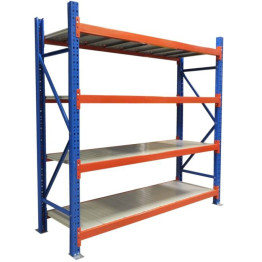 Rayonnage d'entrepôt grande portée 1800 x 600 x 2000 mm, 4 étagères, capacité 600 kg | Adexa FUJI422
