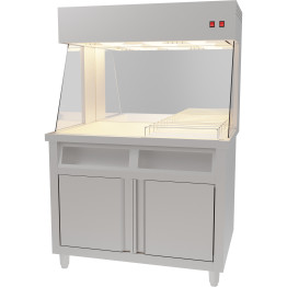 Bac à copeaux électrique commercial et station de maintien au chaud avec armoire 1000 x 700 x 1500 mm | Adexa FW1000