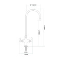 Robinet commercial monotrou à montage sur plage avec col de cygne pivotant de 15 cm (6 po) en laiton chromé | Adexa GD3601