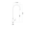 Robinet commercial monotrou à montage sur plage avec col de cygne pivotant de 15 cm (6 po) en laiton chromé | Adexa GD3603