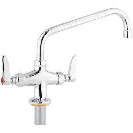 Robinet commercial monotrou à montage sur plage avec bec pivotant de 25,4 cm (10 po) en laiton chromé | Adexa GD3610
