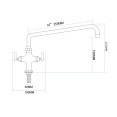 Robinet commercial monotrou à montage sur plage avec bec pivotant de 25,4 cm (10 po) en laiton chromé | Adexa GD3610
