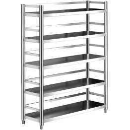 Étagère commerciale 5 niveaux en acier inoxydable 1200 x 350 x 1810 mm | Adexa GEW16