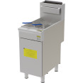 Friteuse à gaz professionnelle autonome, cuve unique 26,5 L, dimensions : 393 x 765 x 1145 mm | Adexa GF4
