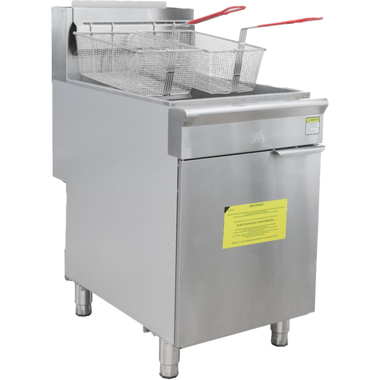 Friteuse à gaz professionnelle autonome, cuve unique 44 L, dimensions : 533 x 868 x 1145 mm | Adexa GF5