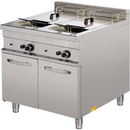 Friteuse gaz professionnelle sur placard 2x20 litres 30.0kW | Adexa Hotmax 900 GF922