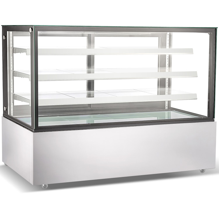 Comptoir à gâteaux 1800x730x1300mm 3 étagères LED | Adexa GN1800RF3