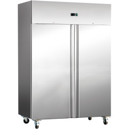 Réfrigérateur professionnel Armoire verticale 1476 litres Inox Double porte GN2/1 Refroidissement ventilé | Adexa THL1410TN