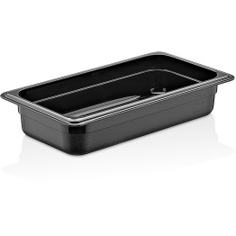 Cuvette gastronorme en polycarbonate GN1/3, profondeur 65 mm, noire | Adexa PB8132