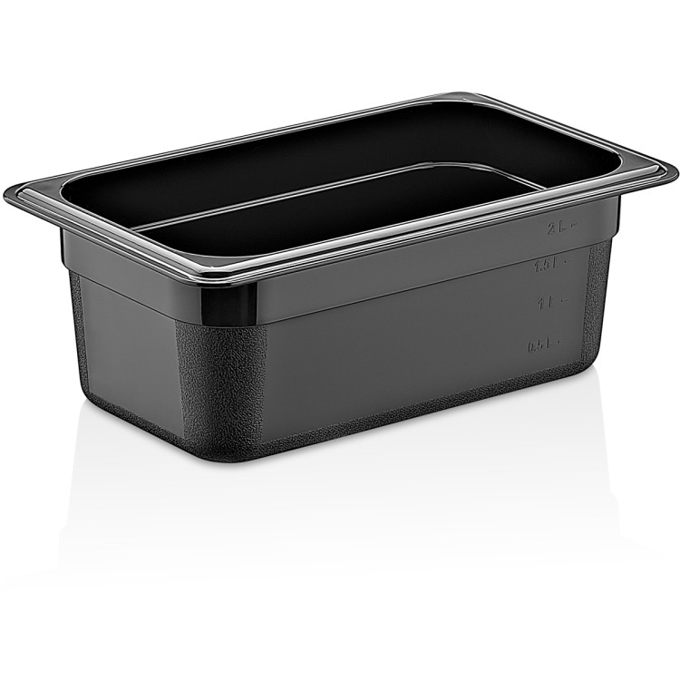 Cuvette gastronorme en polycarbonate GN1/4, profondeur 100 mm, noire | Adexa PB8144 Cuvette gastronorme en polycarbonate GN1/4, profondeur 100 mm, noire | Adexa PB8144