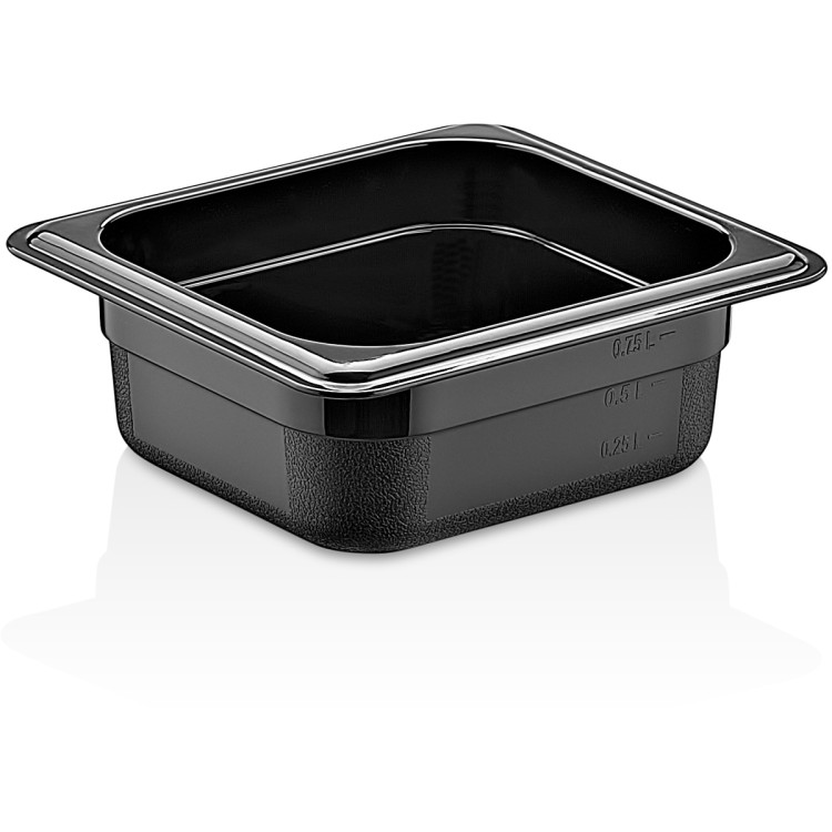 Bac Gastronorme Polycarbonate GN1/6 Profondeur 65mm Noir 0,75 litres | Adexa GNP1665B Bac Gastronorme Polycarbonate GN1/6 Profondeur 65mm Noir 0,75 litres | Adexa GNP1665B