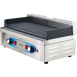 Gril électrique professionnel 1 zone 2,3 kW, plaque en fonte nervurée | Adexa GP5530EW