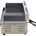 Gril électrique professionnel de catégorie B, 1 zone, 2,3 kW, plaque en fonte lisse/nervurée | Adexa GP5530EGW, catégorie B