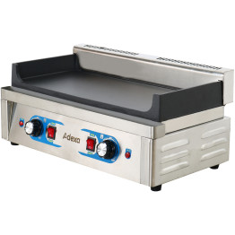 Gril électrique professionnel 1 zone 2,3 kW, plaque lisse en fonte | Adexa GP5530GW