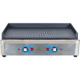 Gril électrique professionnel 2 zones 4,6 kW, plaque en fonte nervurée | Adexa GP7050EW