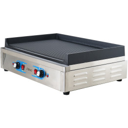 Gril électrique professionnel 2 zones 4,6 kW, plaque en fonte nervurée | Adexa GP7050EW