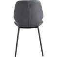 Side Dining Chair Siège en cuir PU Gris Clair | Adexa GSYH003LG