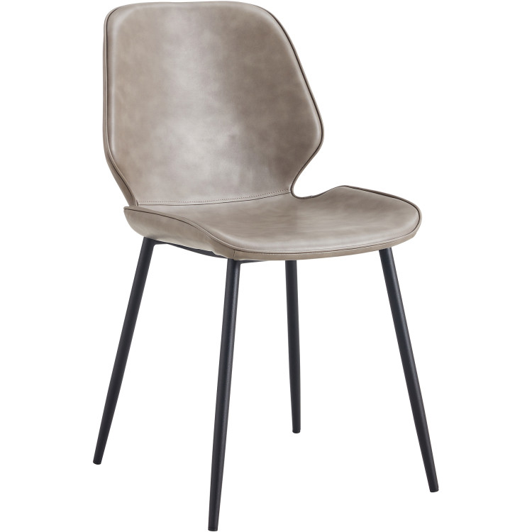 Side Dining Chair Siège en cuir PU Naturel | Adexa GSYH003N