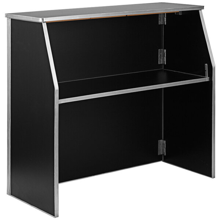 Bar pliable portable en stratifié noir | Adexa AOX202 Bar pliable portable en stratifié noir | Adexa AOX202