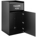 Armoire à poubelle commerciale et étagère à plateaux 'Thank You' Noir | Adexa GSLJ006B