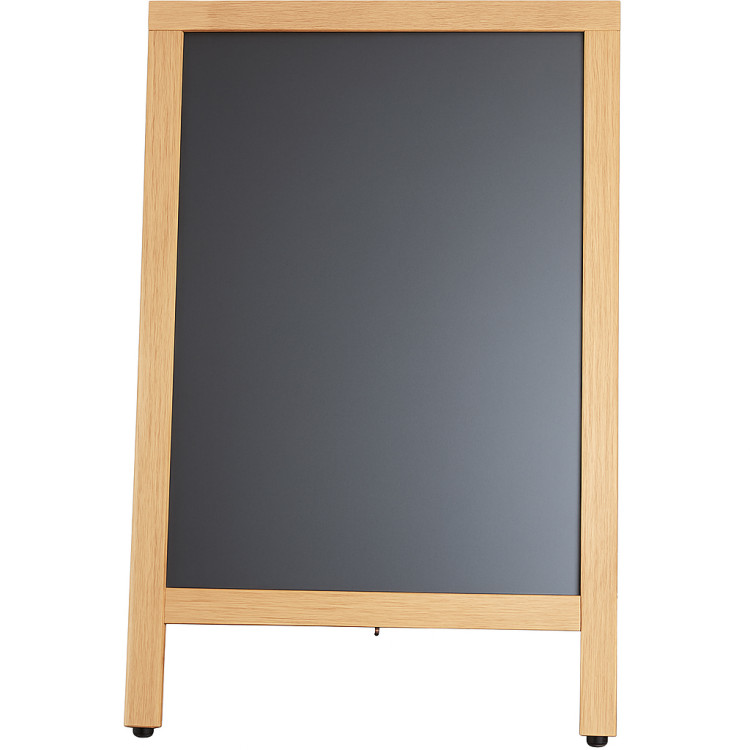 Tableau noir de trottoir simple face, cadre naturel, 550 × 850 mm | Adexa GWA218 Tableau noir de trottoir simple face, cadre naturel, 550 × 850 mm | Adexa GWA218