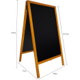 Tableau noir de trottoir, cadre en hêtre, 710 × 690 × 1252 mm | Adexa GWA226 Tableau noir de trottoir, cadre en hêtre, 710 × 690 × 1252 mm | Adexa GWA226