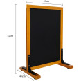 Tableau noir de trottoir avec support, cadre en hêtre 560×450×820 mm | Adexa GWA240