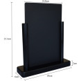 Tableau noir de table avec cadre noir 200×60×233 mm | Adexa GWA250