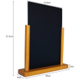 Tableau noir de table avec cadre en hêtre 200×60×233 mm | Adexa GWA252