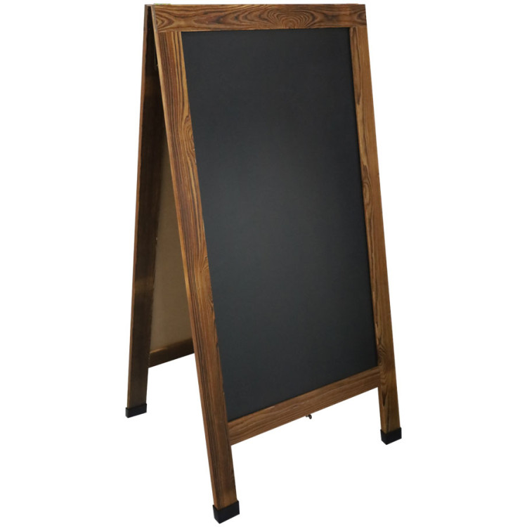 Tableau noir magnétique pour trottoir, cadre marron, 610 x 1219 mm (24 x 48 po) | Adexa GWA274