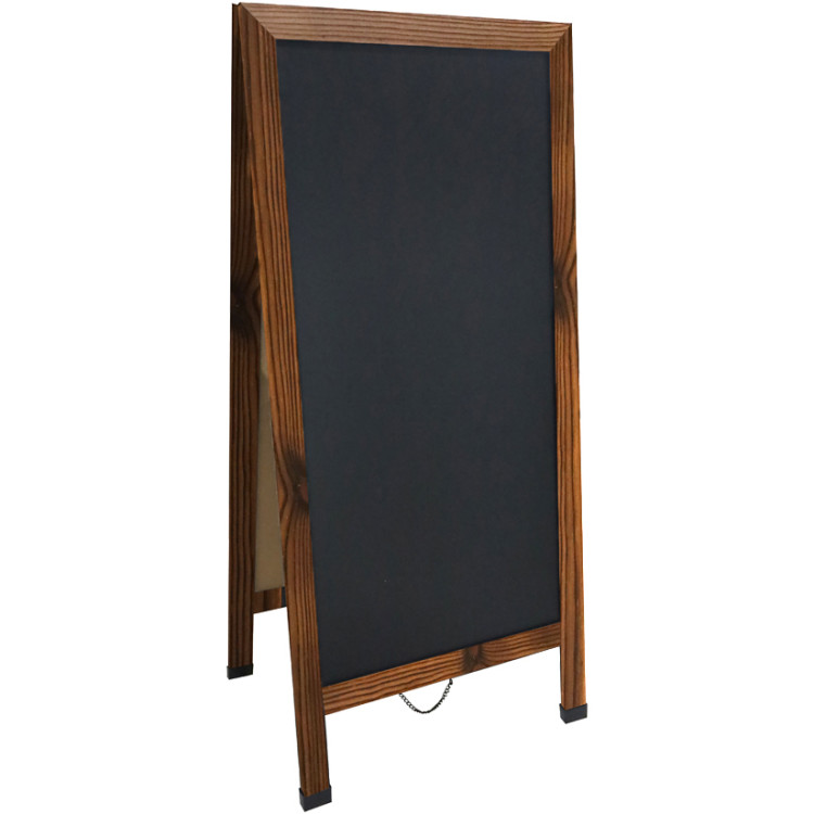 Tableau noir magnétique pour trottoir, cadre marron, 686 × 1499 mm (27 po × 59 po) | Adexa GWA278