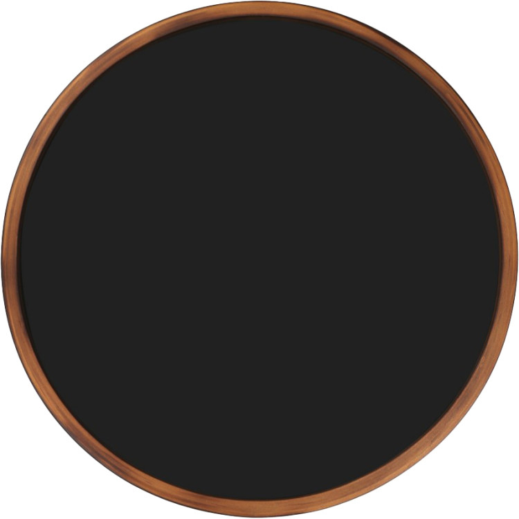 Tableau noir circulaire mural avec surface magnétique, cadre marron, diamètre 457 mm (18 po) | Adexa GWA298