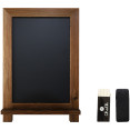 Tableau magnétique de table avec surface magnétique et support, cadre marron, 241 × 356 mm (9,5 × 14 po) | Adexa GWA306