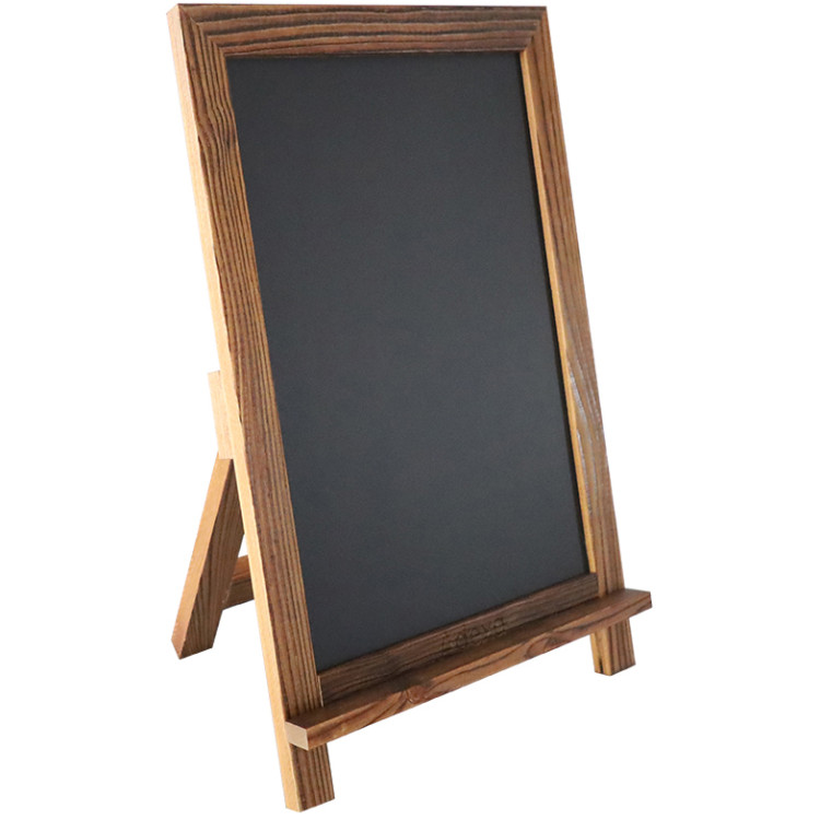 Tableau magnétique de table avec surface magnétique et support, cadre marron, 305 × 432 mm (12 × 17 po) | Adexa GWA310