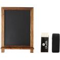 Tableau magnétique de table avec surface magnétique et support, cadre marron, 305 × 432 mm (12 × 17 po) | Adexa GWA310