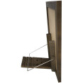 Tableau magnétique de table avec surface magnétique et support réglable, cadre marron, 279 × 381 mm (11 × 15 po) | Adexa GWA312