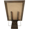 Tableau magnétique de table avec surface magnétique et support réglable, cadre marron, 279 × 381 mm (11 × 15 po) | Adexa GWA312
