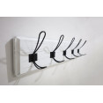 Porte-manteau mural rustique 610 mm (24 po) avec 5 crochets rustiques, en pin massif blanchi | Adexa GWA314