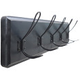Porte-manteau mural rustique 610 mm (24 po) avec 5 crochets rustiques en pin massif noir | Adexa GWA316