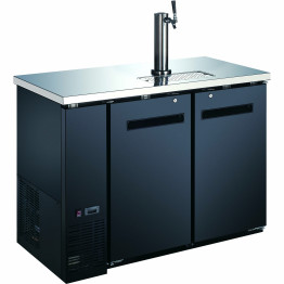 Distributeur de bière à tirage direct commercial - Refroidisseur de fûts à double porte avec un seul robinet à bière Noir | Adexa GXX201