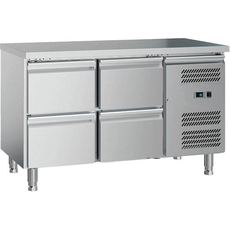 Comptoir réfrigéré commercial à 4 tiroirs GN1/1 1200 x 700 x 650 mm | Adexa GXX608 Comptoir réfrigéré commercial à 4 tiroirs GN1/1 1200 x 700 x 650 mm | Adexa GXX608