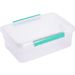 Boîte de conservation alimentaire avec fermetures à boucle, en polypropylène blanc (PP), 275 x 180 x 130 mm | Adexa GZFH002