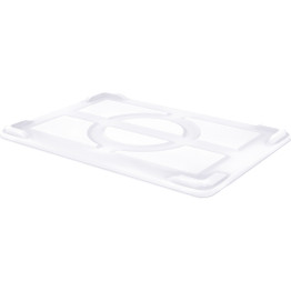 Couvercle de boîte à pâte à pizza en polypropylène blanc (PP) 581 x 396 x 27 mm | Adexa GZFH608