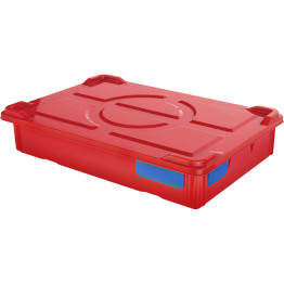 Boîte à pâte à pizza 16,7 L en polypropylène rouge (PP) 570 x 385 x 108 mm | Adexa GZFH612