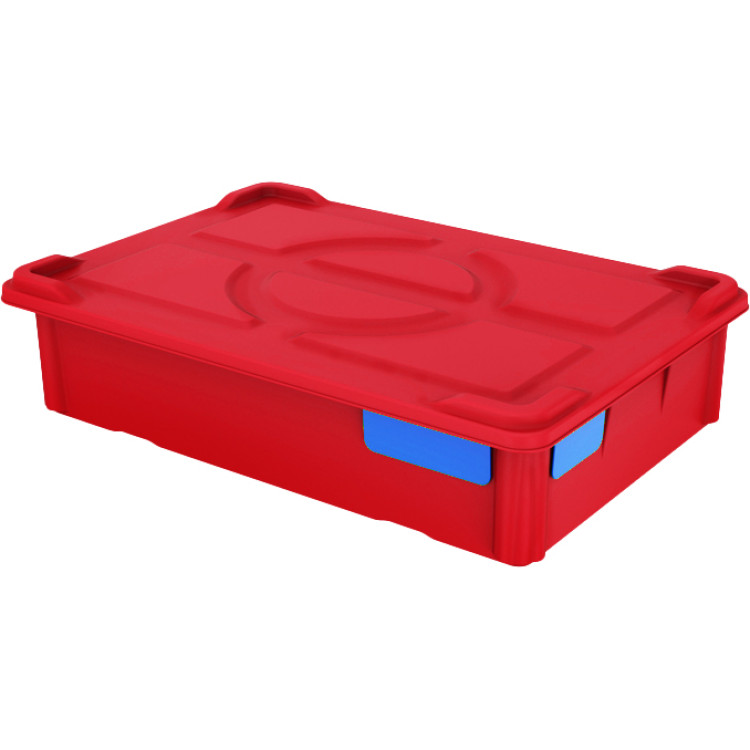 Boîte à pâte à pizza 21,3 L en polypropylène rouge (PP) 570 x 385 x 130 mm | Adexa GZFH614